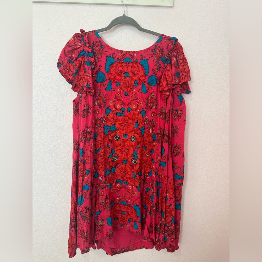 Free People Babydoll Dress with Flutter Sleeves